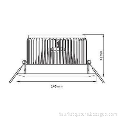 Cooling Fin Warm / Pure White 15W 1350 LM LED Ceiling Lamp